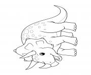 Printable dinosaur cute triceratops coloring pages