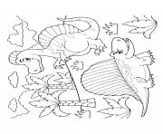 Printable dinosaur cartoon dimetrodon spinosaurus coloring pages