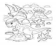 Printable dinosaur pachycephalosaurus with nest coloring pages