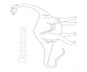 Printable dinosaur diplodocus tracing picture coloring pages