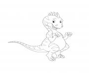 Printable dinosaur cute velociraptor dinosaur for preschoolers coloring pages