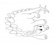 Printable dinosaur cute stegosaurus coloring pages