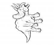 Printable dinosaur muscular triceratops coloring pages