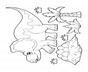 Printable dinosaur cartoon protoceratops nest of eggs coloring pages