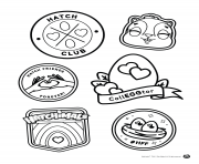 Printable Color Your Own Hatch Club Patches coloring pages