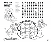 Printable Hatchimals Puzzle Sheet coloring pages