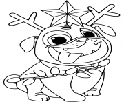 Printable christmas Tree Puppy Dog Pals Rolly Printable coloring pages