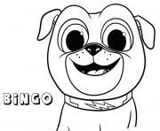 Printable Bingo from Puppy Dog Pals kids coloring pages