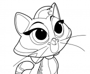 Printable Cat Hissy Puppy Dog Pals coloring pages