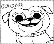 Printable Puppy Dog Pals Bingo coloring pages