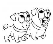 Printable Puppy Dog Pals Two Dogs coloring pages