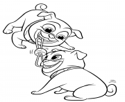 Printable Puppy Pals Bob and Bingo coloring pages