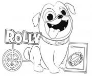 Printable Puppy Dog Bingo Rolly coloring pages