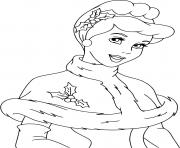 Printable Cinderella all dressed up coloring pages
