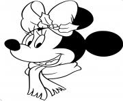 Printable Minnie Mouse Cute Face coloring pages