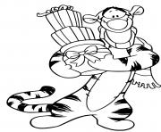 Printable Tigger presents coloring pages