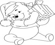 Printable Winnie present coloring pages