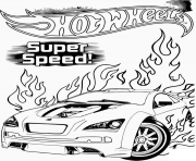 Printable hot wheels super speed coloring pages
