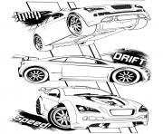 Printable Jump Drift Speed with Hotwheels car coloring pages