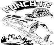Printable Hot Wheels Punch It coloring pages