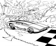 Printable Hot Wheels Cars Finish coloring pages