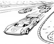 Printable Hot Wheel Car Competition coloring pages