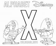 Printable X for XR Buzz Lightyear Star Command from Toy Story coloring pages