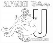 Printable U for Ursela coloring pages