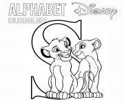 Printable S for Simba coloring pages