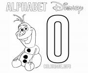Printable O for Olaf coloring pages