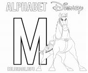 Printable M for Maximus Disney coloring pages