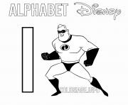 Printable I for The Incredibles coloring pages