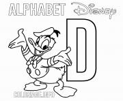 Printable D for Donald coloring pages
