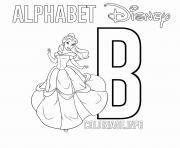 Printable B for Belle coloring pages