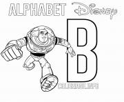 Printable B for Buzz from Toy Story coloring pages