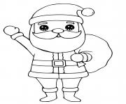 Printable santa claus christmas easy coloring pages