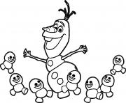 Olaf dance with Frozens snowgies