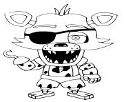 Printable Foxy FNAF coloring pages