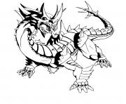 Printable Naga Dragon Bakugan coloring pages