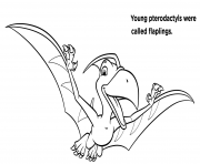 Printable Flying Dinosaur Pterodactyl Page coloring pages