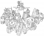 Printable PAW Patrol Pups from Dino Rescue coloring pages