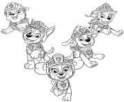 Printable PAW Patrol Dino Rescue Pups coloring pages