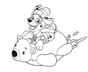 Printable PAW Patrol Snow Sled or Snow Tube coloring pages