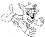Printable PAW Patrol Chase coloring pages