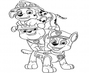 Printable Funny Paw Patrol Pups Page for Kids coloring pages