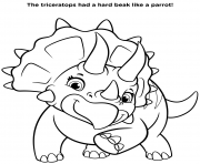 Printable Triceratops Dinosaur from PAW Patrol Dino Rescue coloring pages