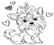 Printable Jojo Siwas Dog BowBow Hearts coloring pages