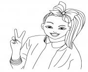 Printable happy jojo siwa peace freedom coloring pages