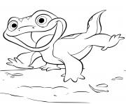 Printable Lizard Bruni from Frozen 2 coloring pages