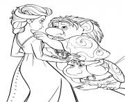 Printable Frozen 2 Elsa and Trolls coloring pages
